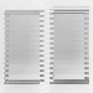 36 x 36 Rectangular Framed Mirror in Satin Nickel